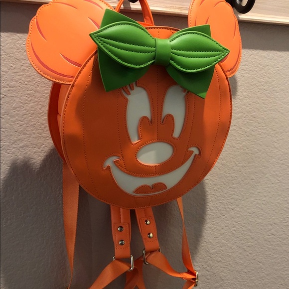 Orange Minnie Pumpkin Bow Backpack main image 10